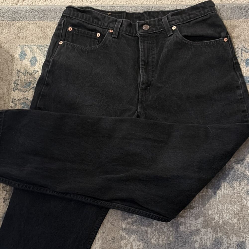 Levi's 90s 550 Relaxed Fit Straight Men's Jeans Black Cotton Denim Dark Wash